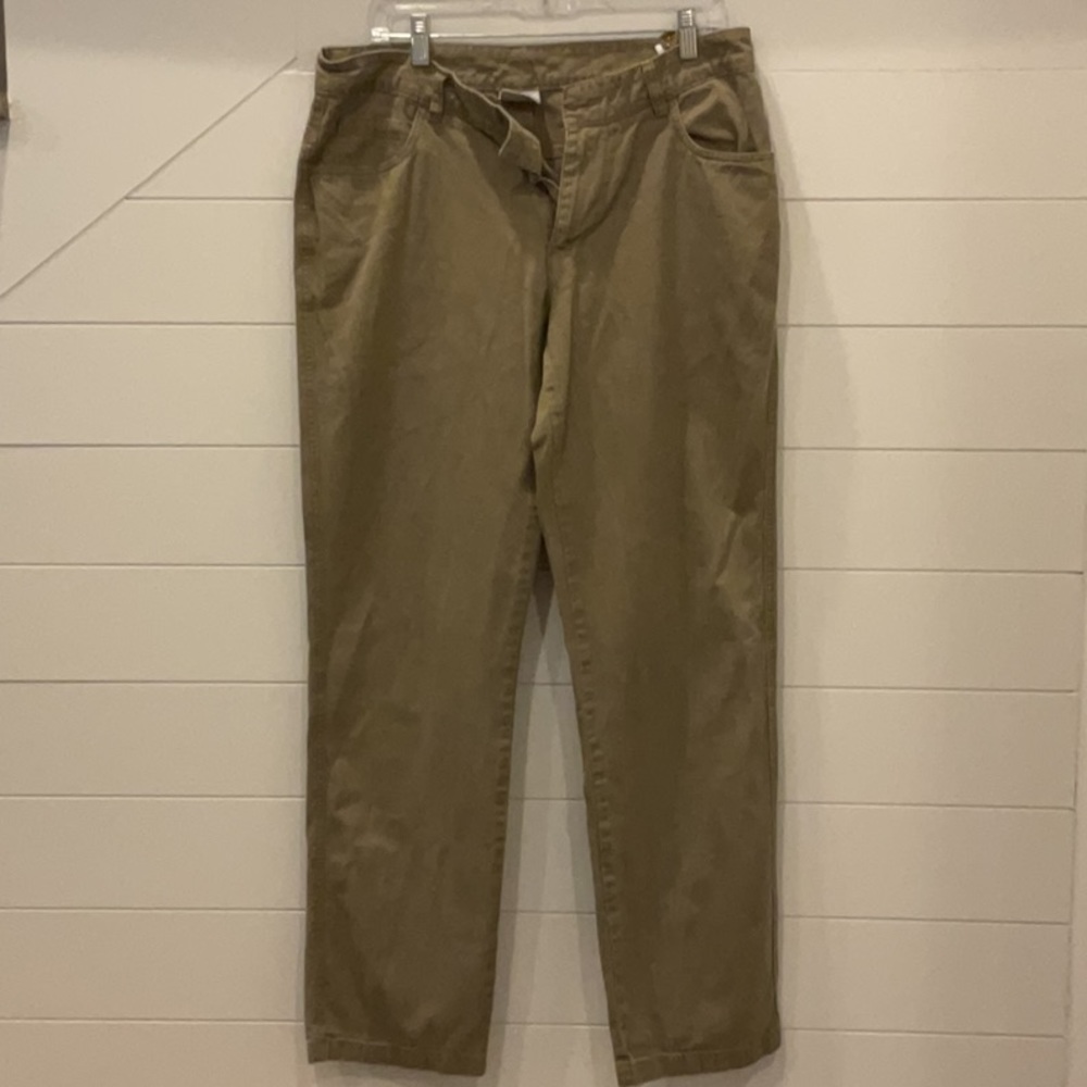 Columbia Men’s Dark Khaki Basic Pants, Size 34 x 34